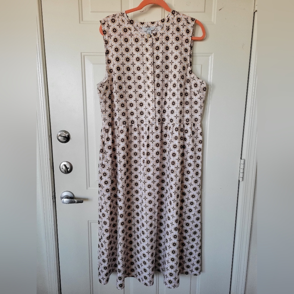 Croft and Barrow Sleeveless Patterned Dress XXL